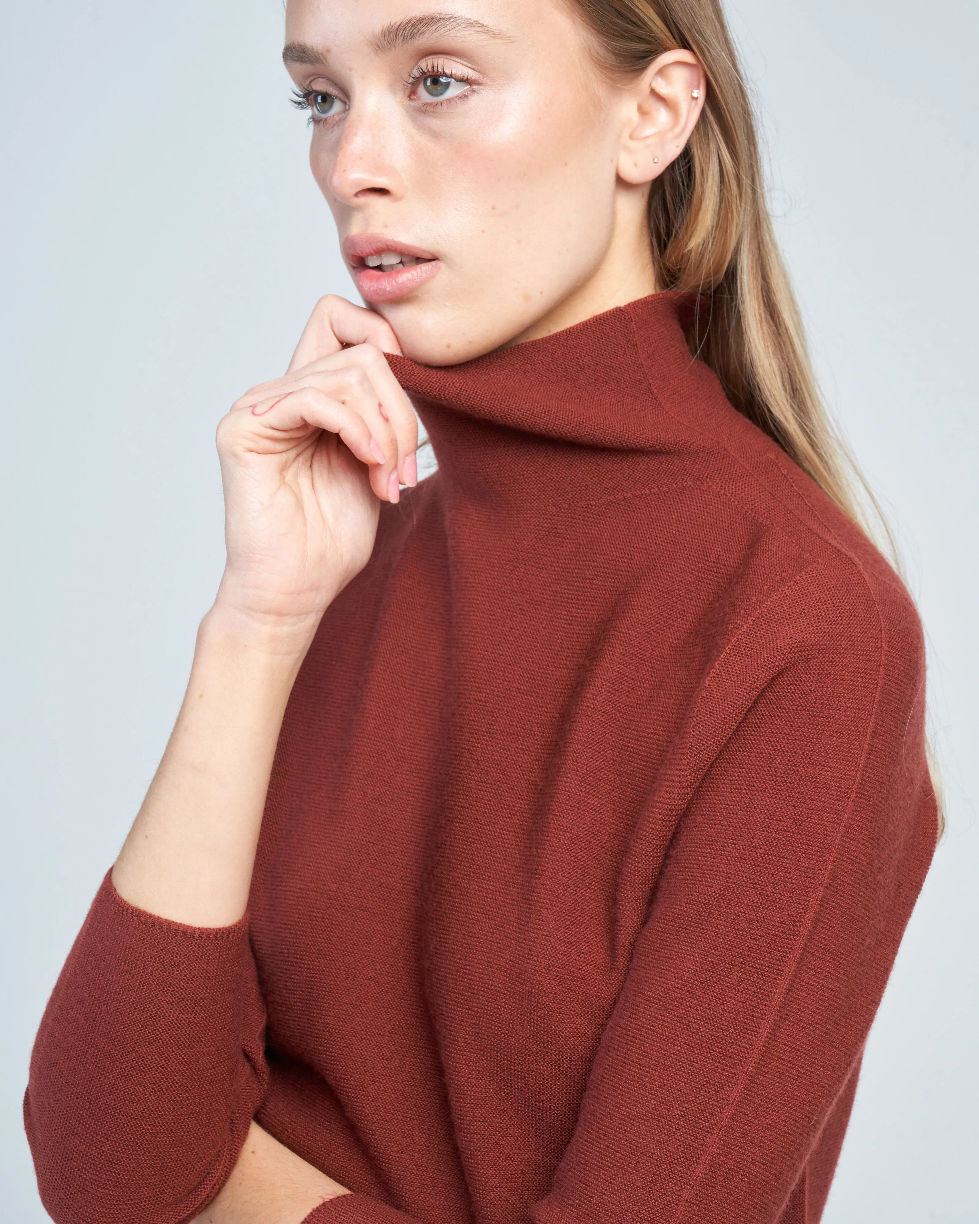 fitted turtleneck