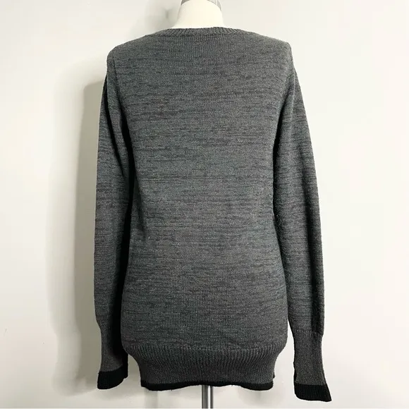 FREE PEOPLE Long Sleeve Cotton Blend Full Zip Up Knit Cardigan Sweater