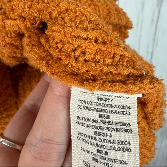 Free People Rust Orange Open Knit Sweater Small