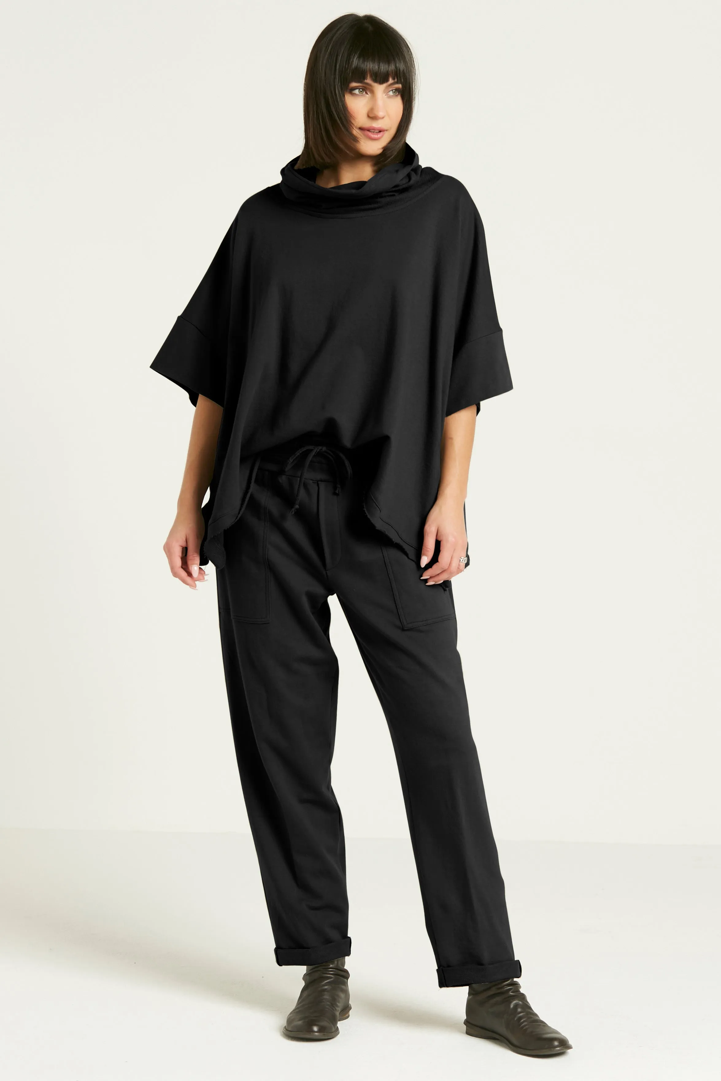 French Terry Cowl Neck Sweatshirt