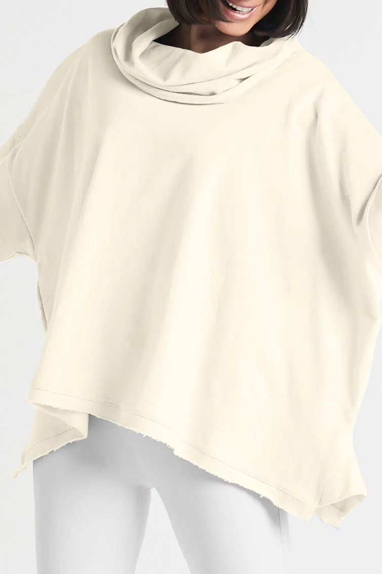 French Terry Cowl Neck Sweatshirt