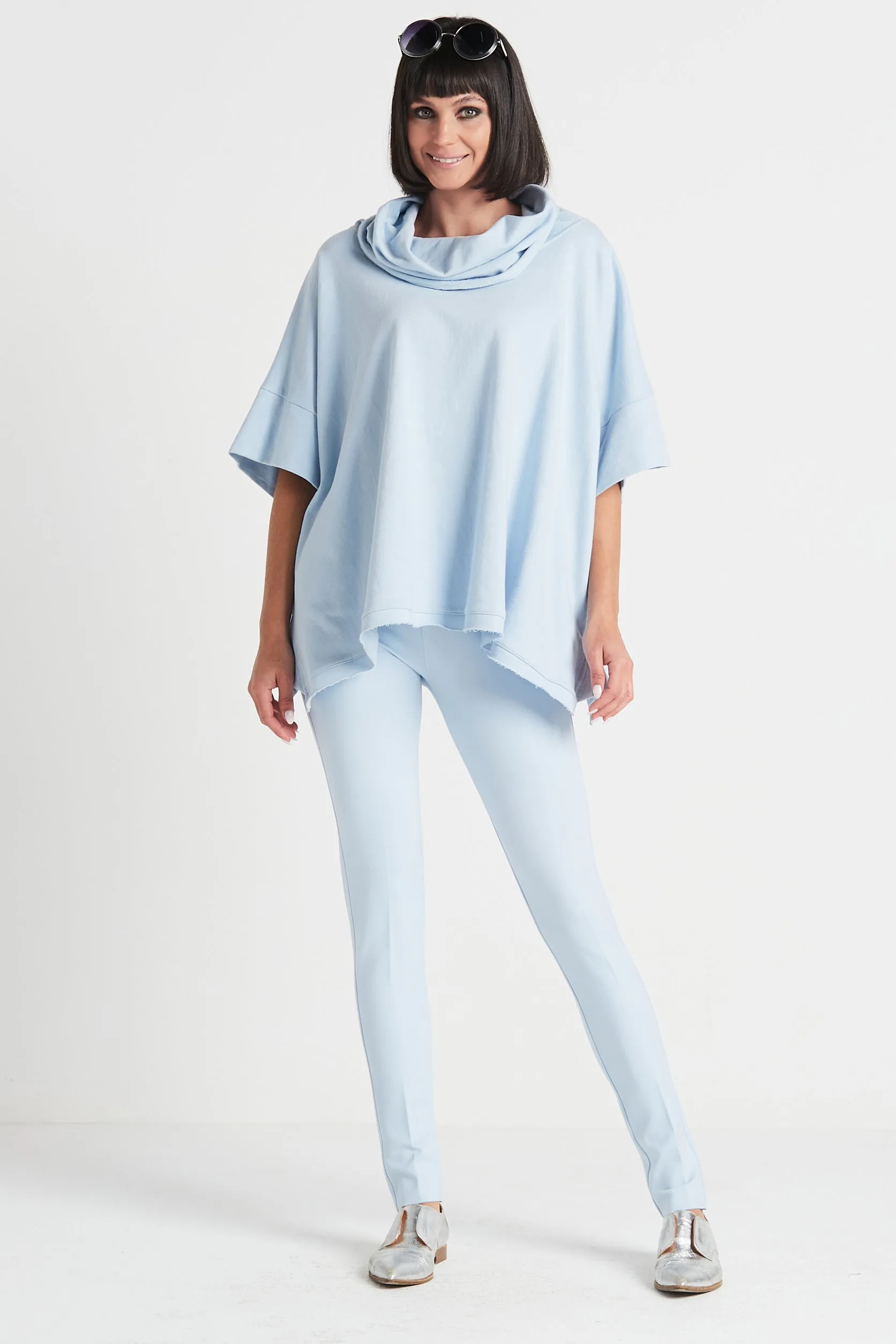 French Terry Cowl Neck Sweatshirt