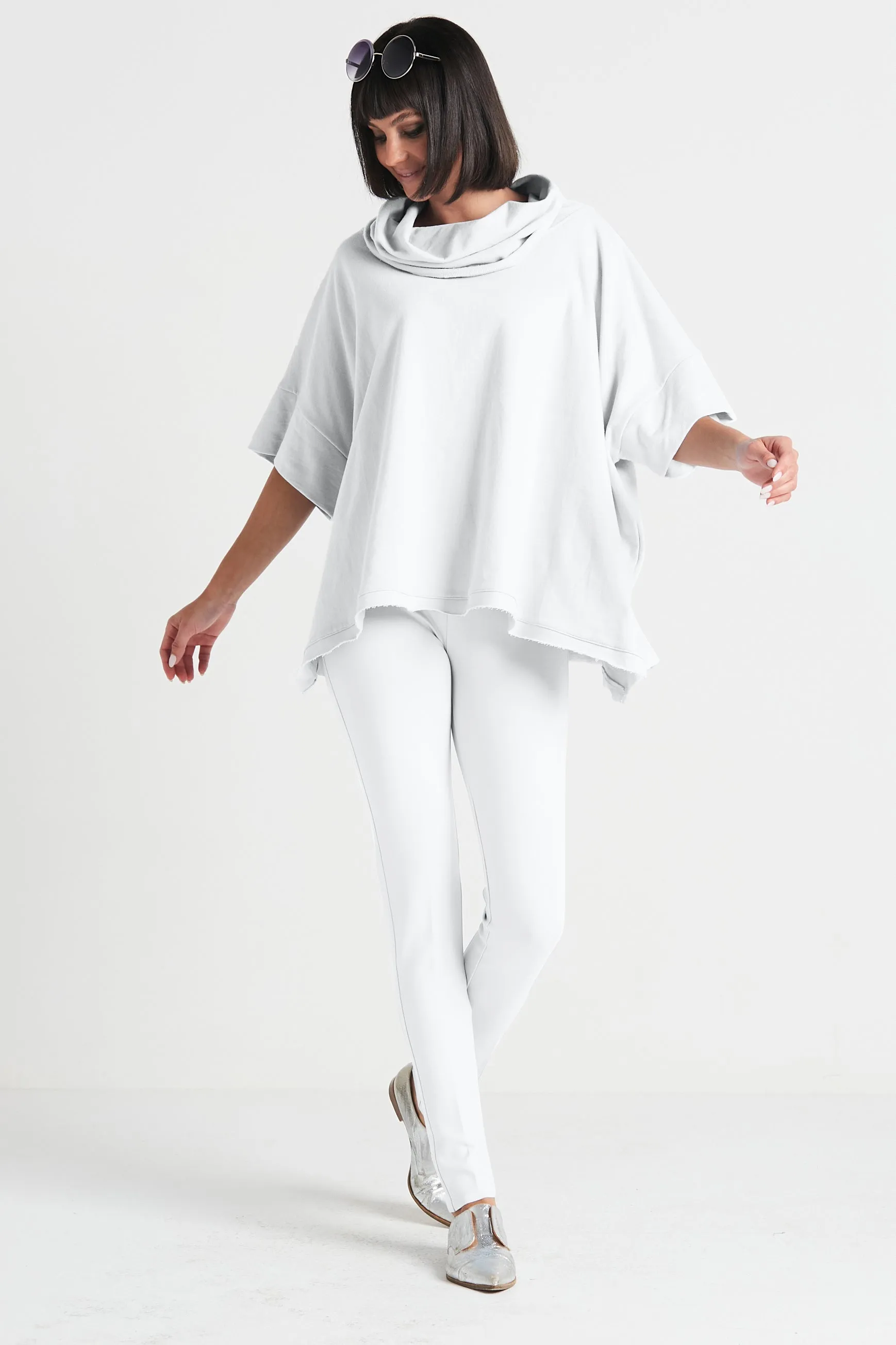French Terry Cowl Neck Sweatshirt