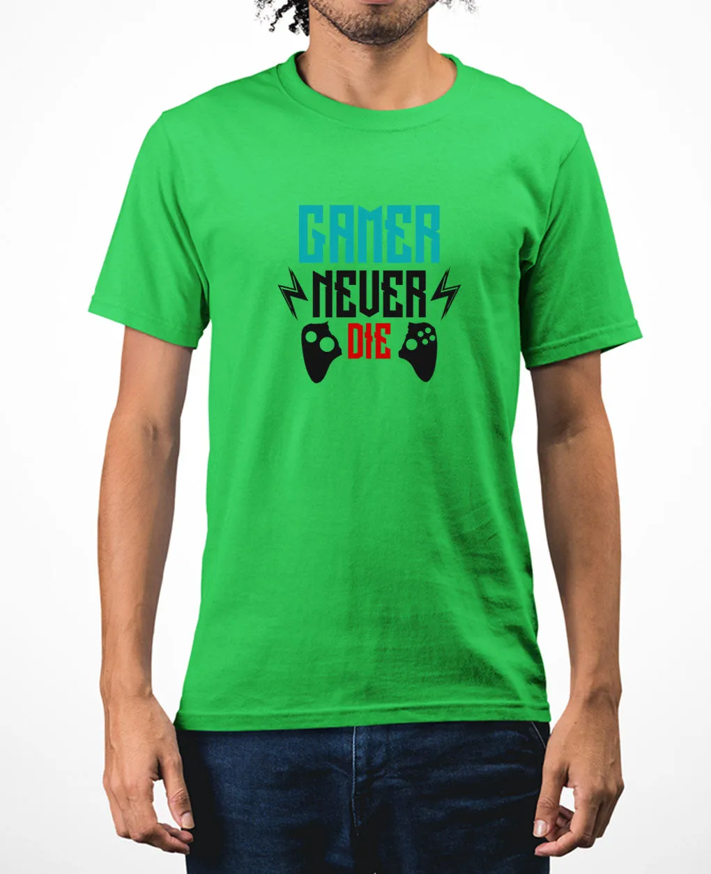 Gamer never die funny geek t-shirt video game tee