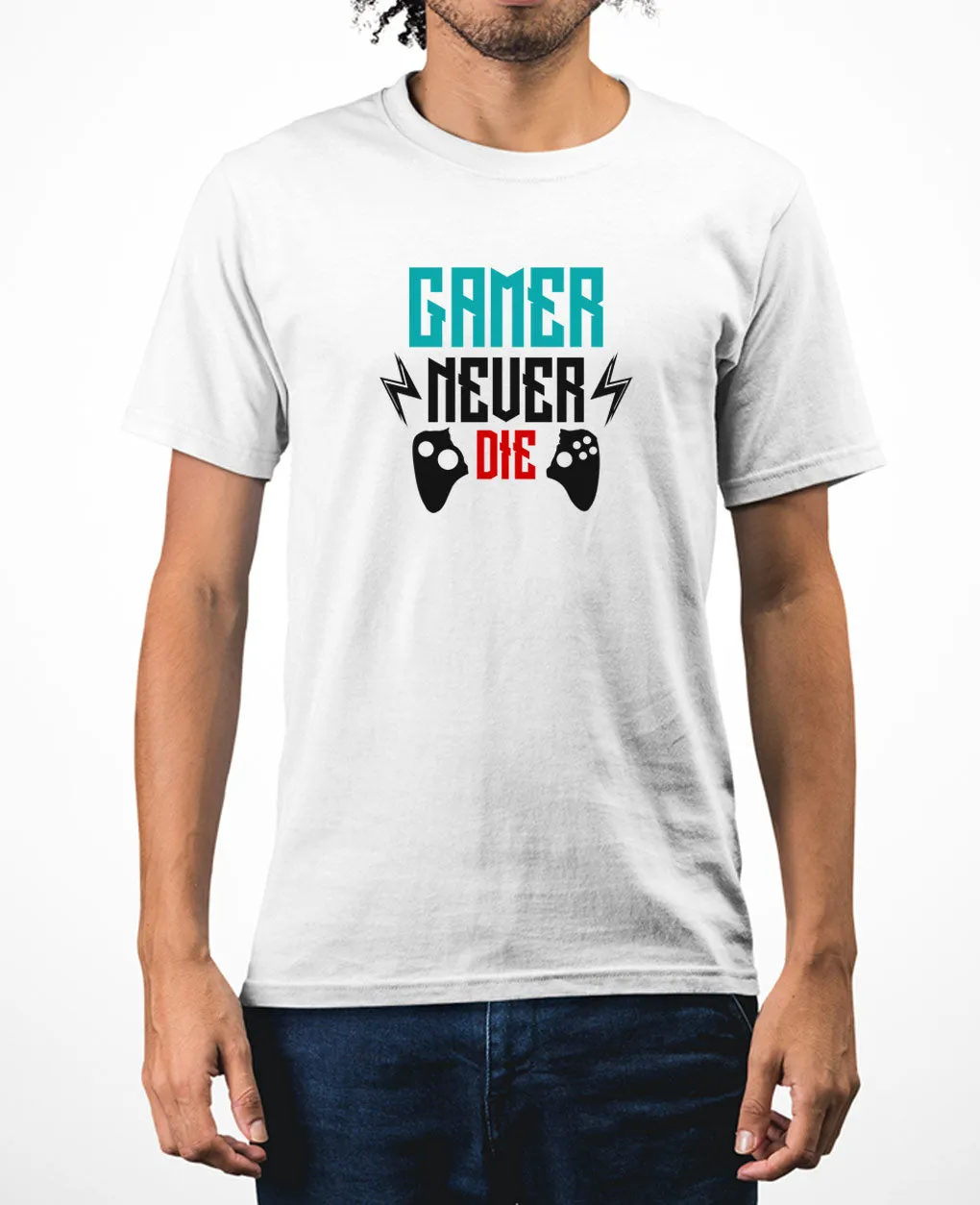 Gamer never die funny geek t-shirt video game tee