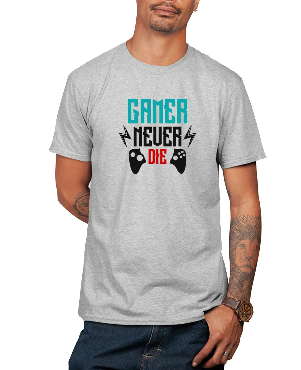 Gamer never die funny geek t-shirt video game tee