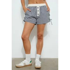 Gingham Sweetheart Boxers- Black