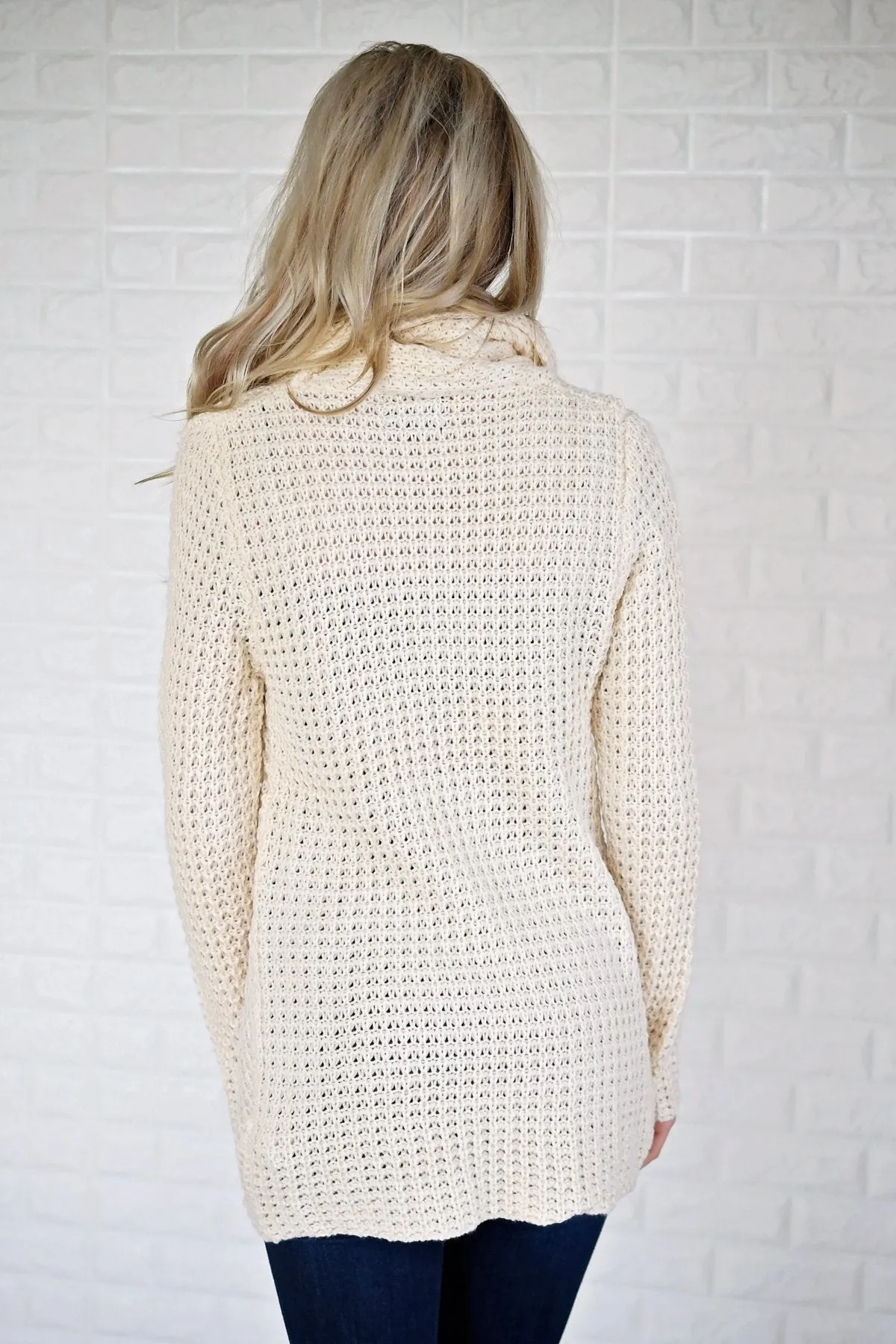 Give Me a Reason Cream Button Sweater