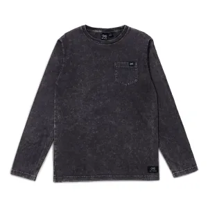 Go To Pocket Ls Tee Charcoal