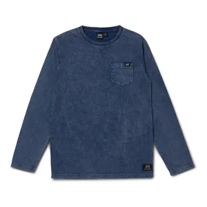 Go To Pocket Ls Tee Mineral Blue