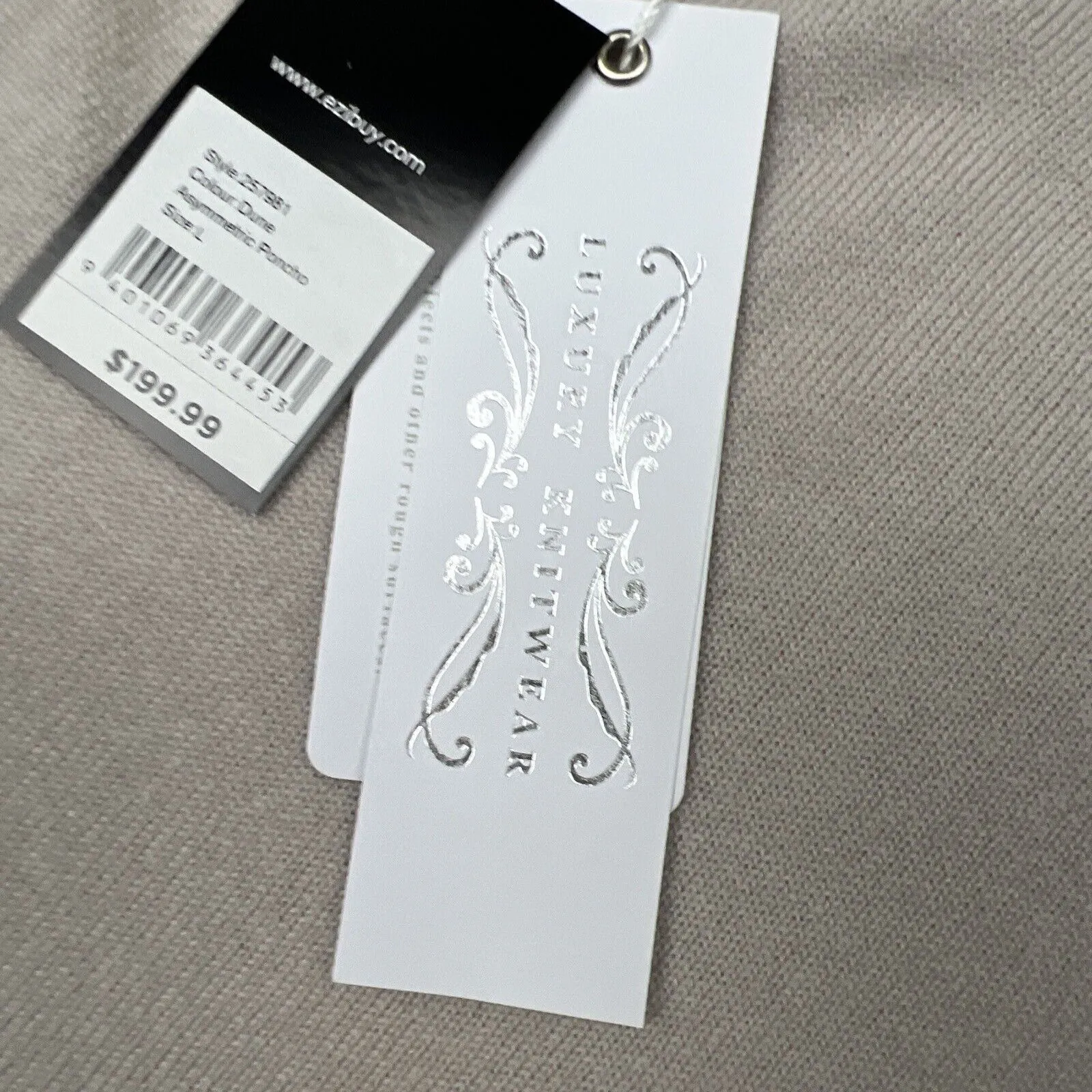 Grace Hill Womens Asymmetric Cashmere Blend Poncho Knit Size Large (New)