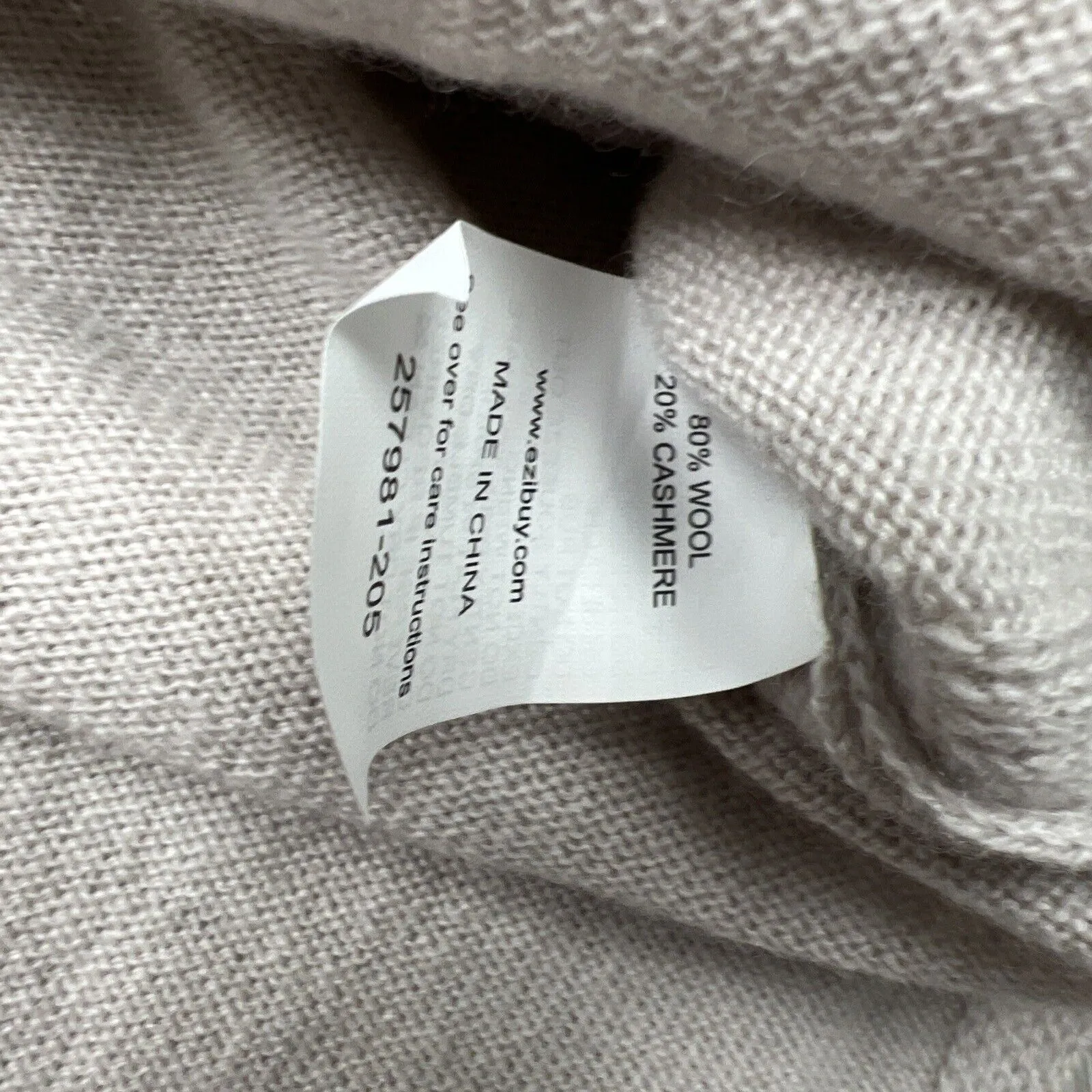Grace Hill Womens Asymmetric Cashmere Blend Poncho Knit Size Large (New)