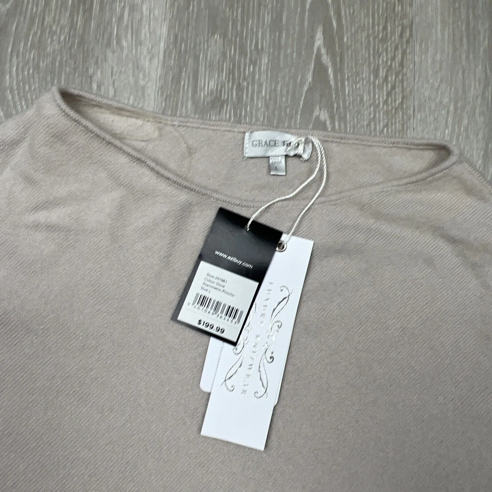 Grace Hill Womens Asymmetric Cashmere Blend Poncho Knit Size Large (New)