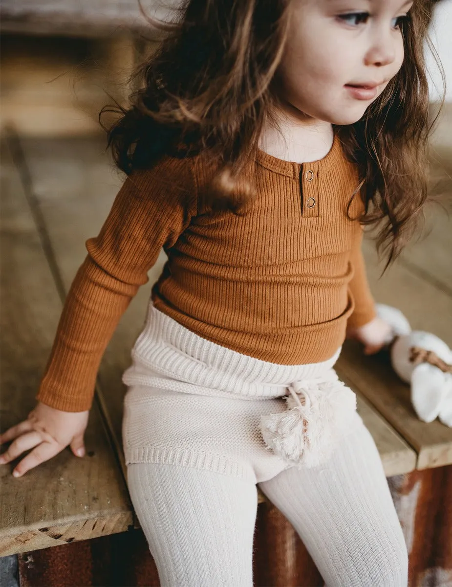 Gracie Knit Bloomers - Honey Cream
