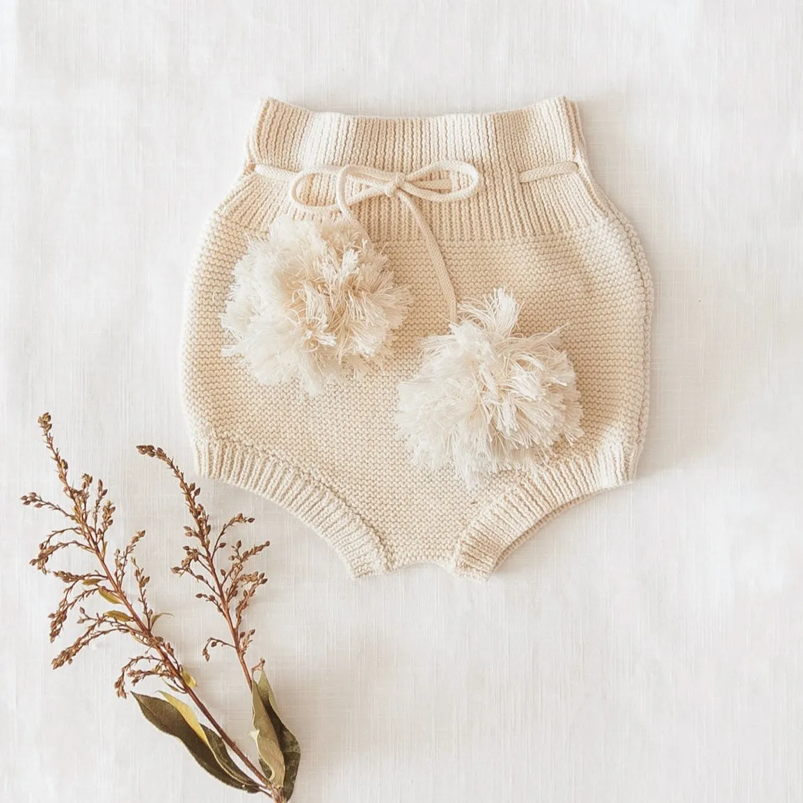 Gracie Knit Bloomers - Honey Cream