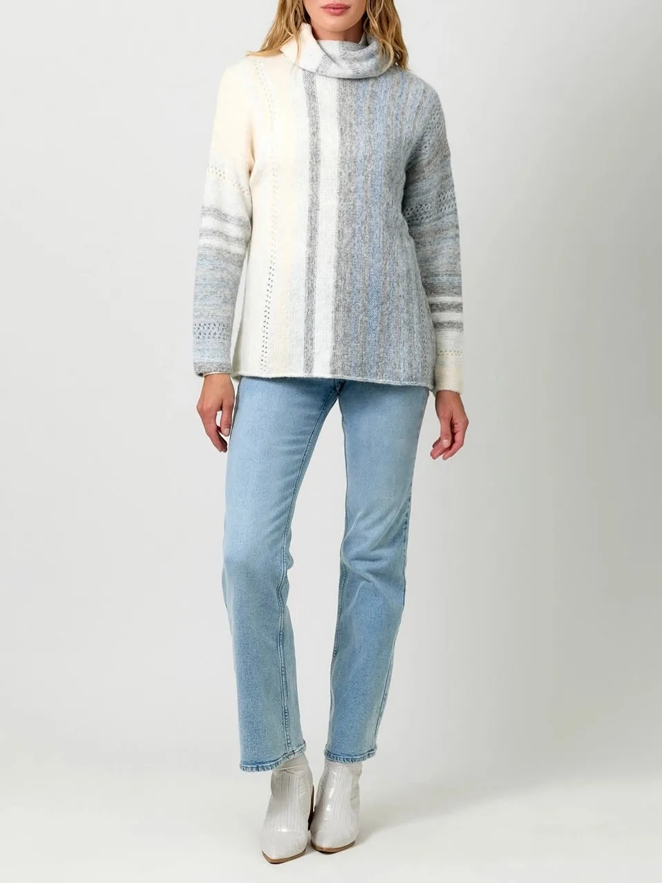 Gradation Cowl Sweater - Blue FINAL SALE