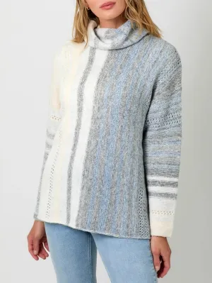 Gradation Cowl Sweater - Blue FINAL SALE