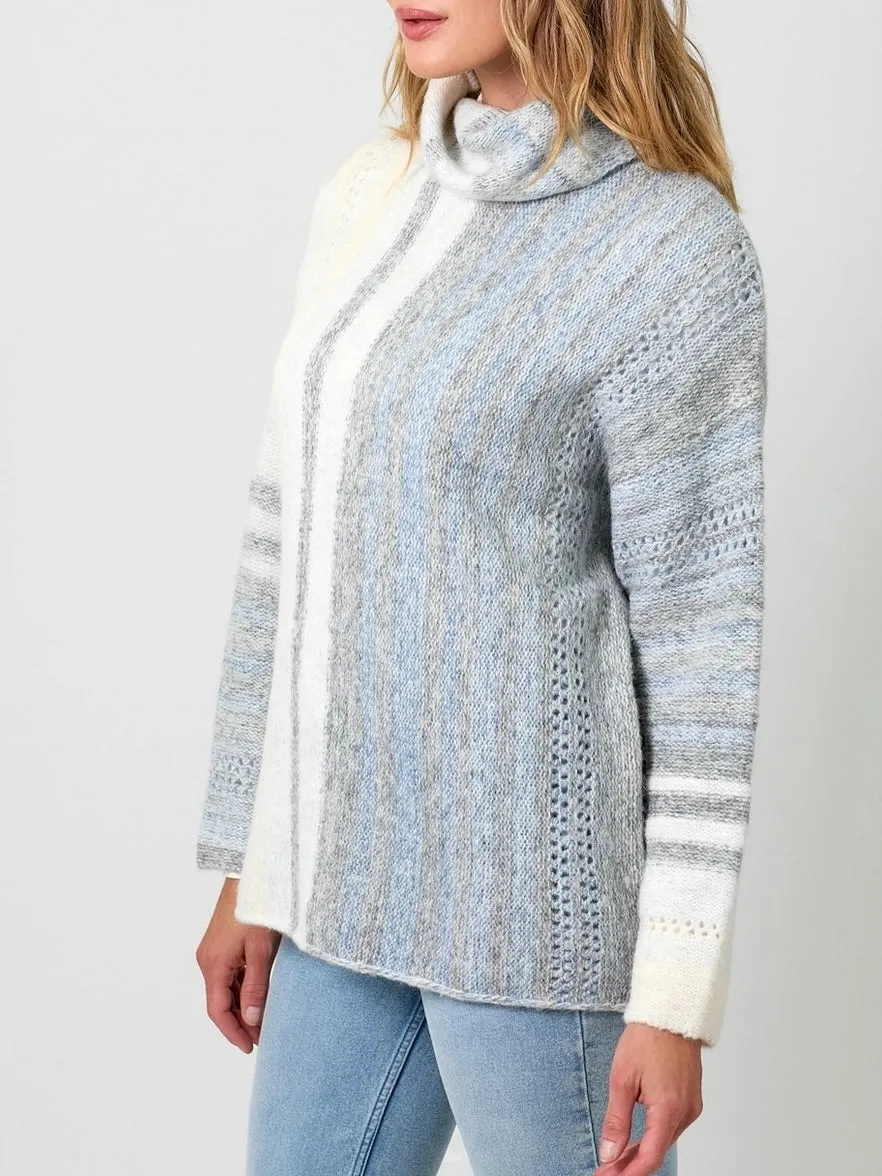 Gradation Cowl Sweater - Blue FINAL SALE