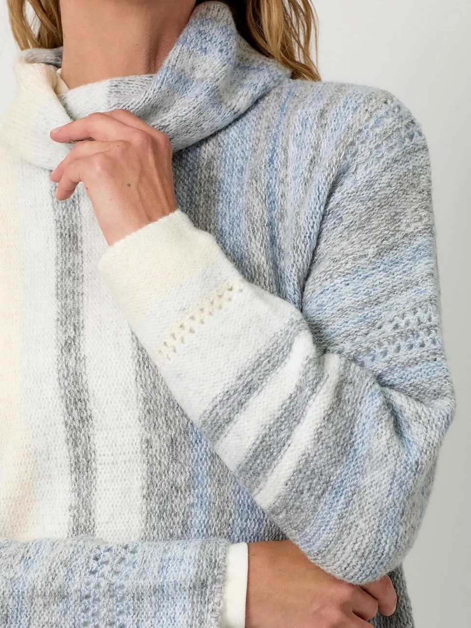 Gradation Cowl Sweater - Blue FINAL SALE