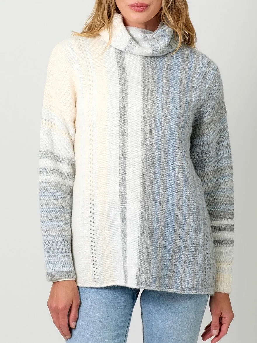 Gradation Cowl Sweater - Blue FINAL SALE