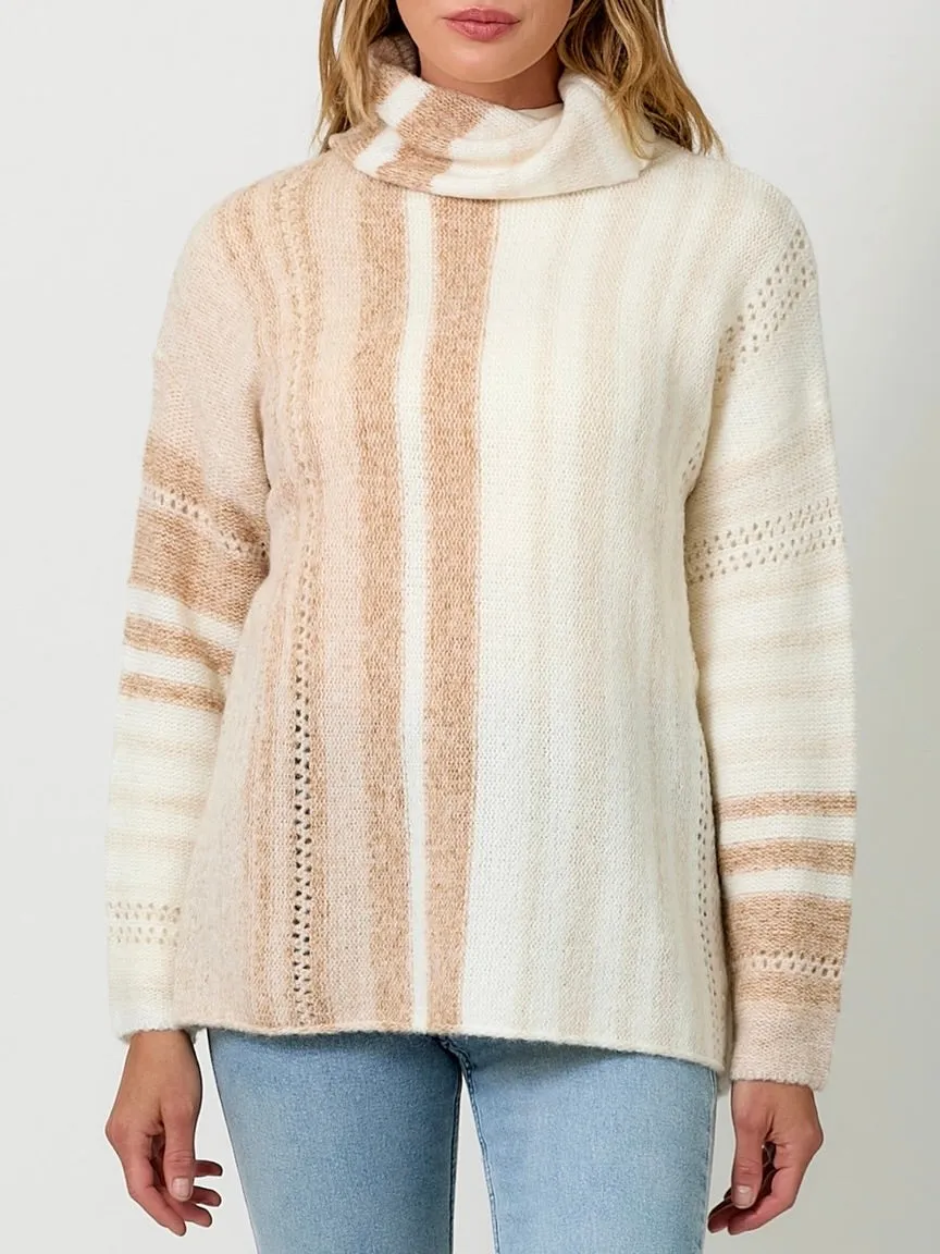 Gradation Cowl Sweater - Toffee