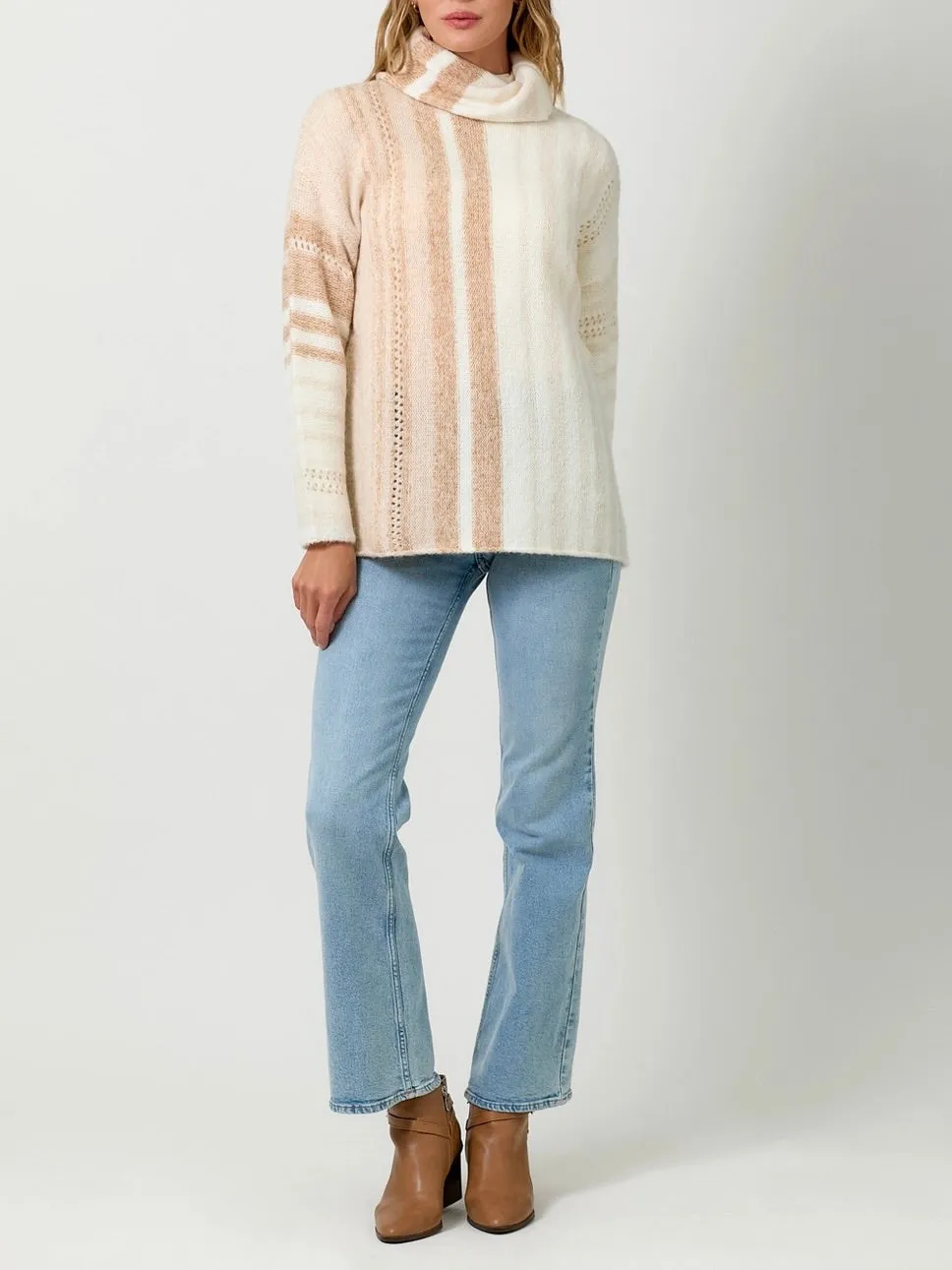 Gradation Cowl Sweater - Toffee