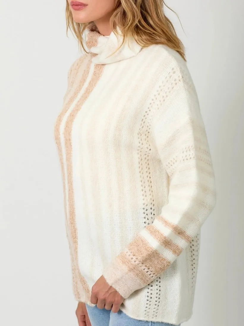 Gradation Cowl Sweater - Toffee