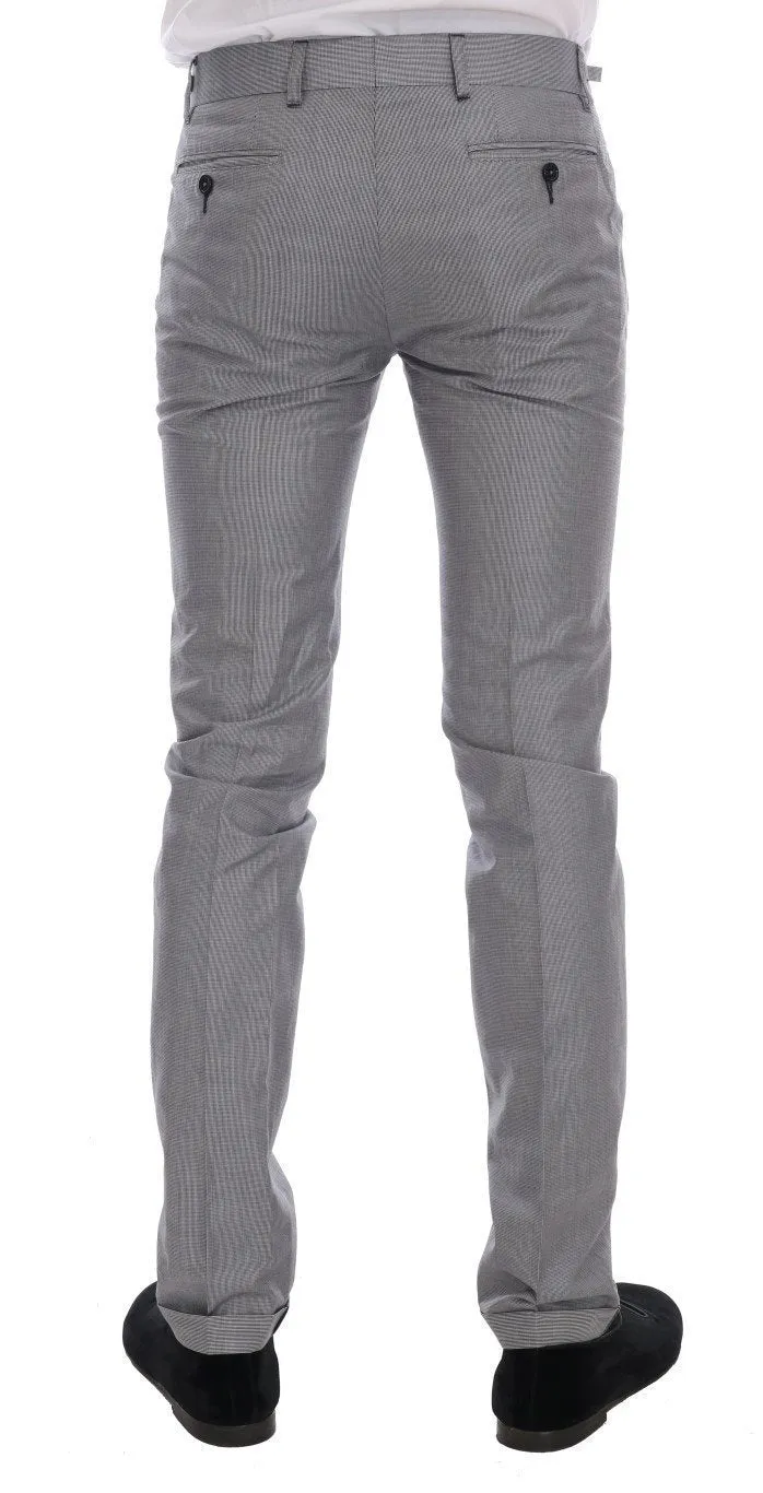 Gray Two Button Slim Fit Suit