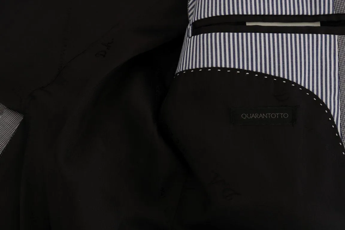 Gray Two Button Slim Fit Suit