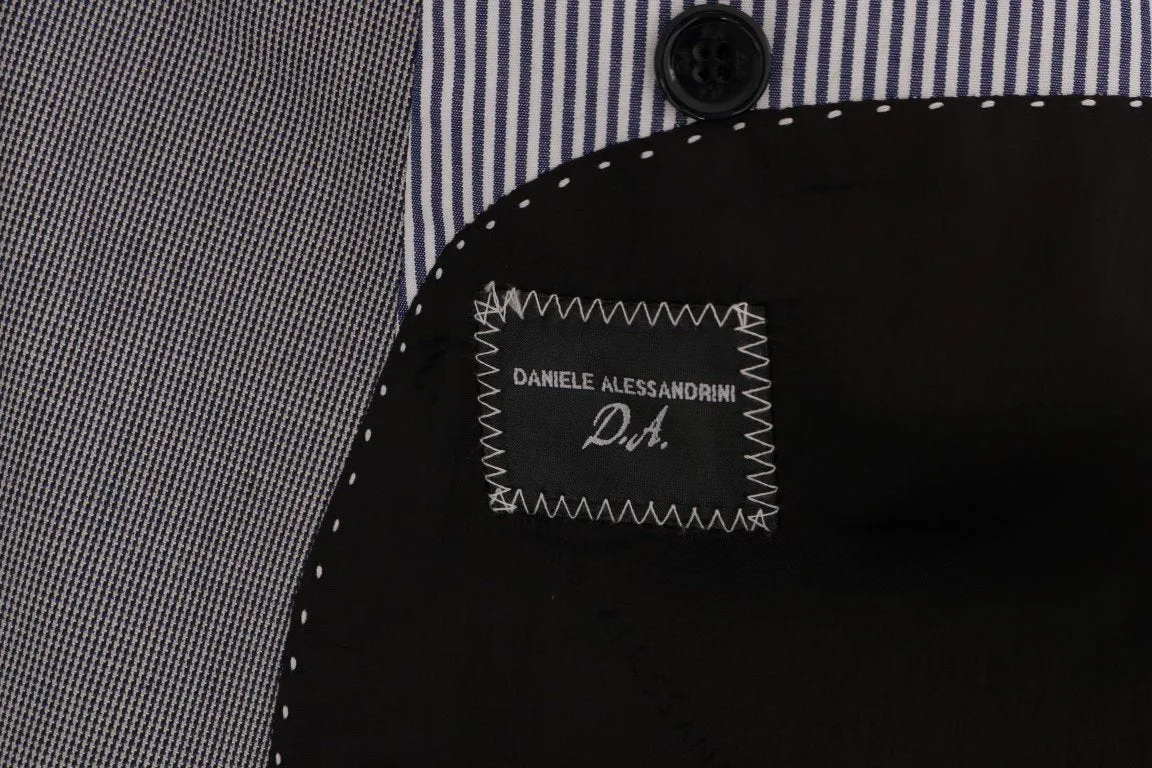 Gray Two Button Slim Fit Suit