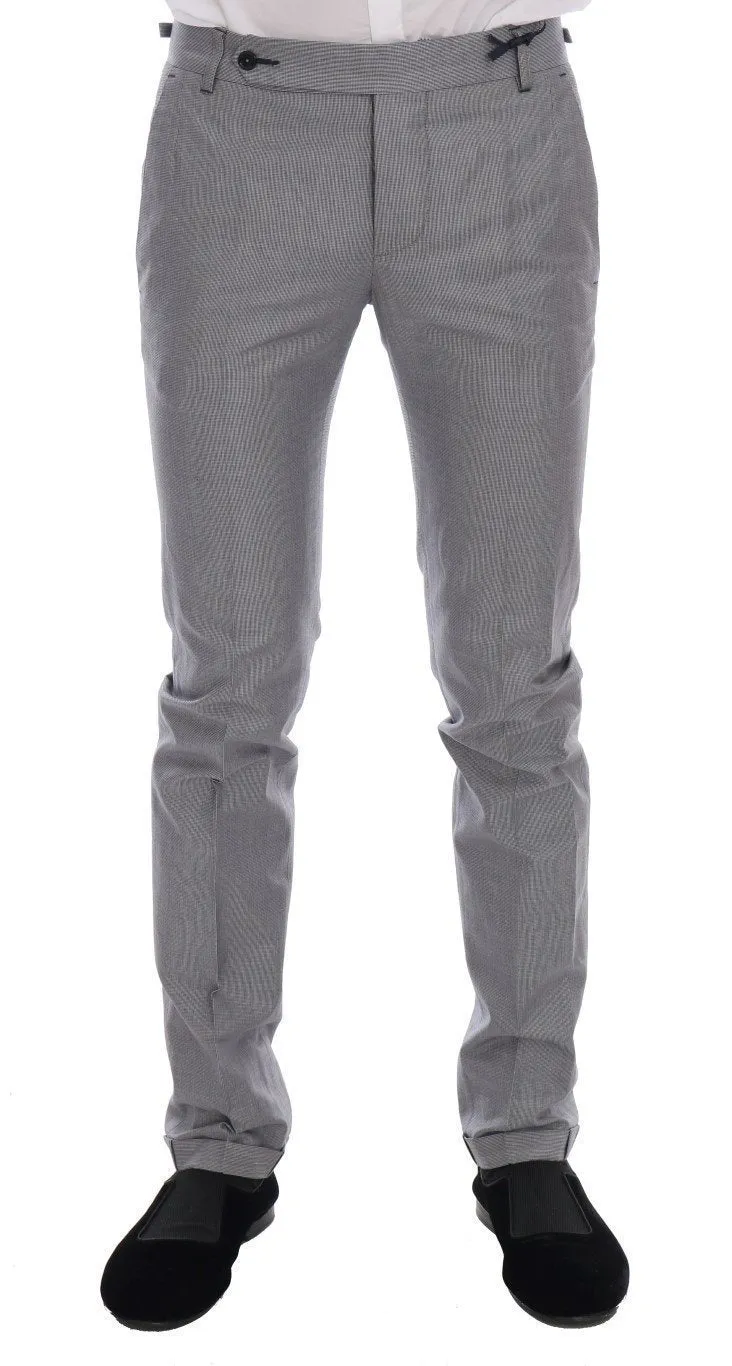 Gray Two Button Slim Fit Suit