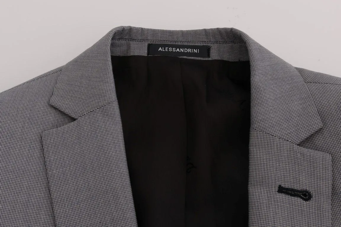 Gray Two Button Slim Fit Suit