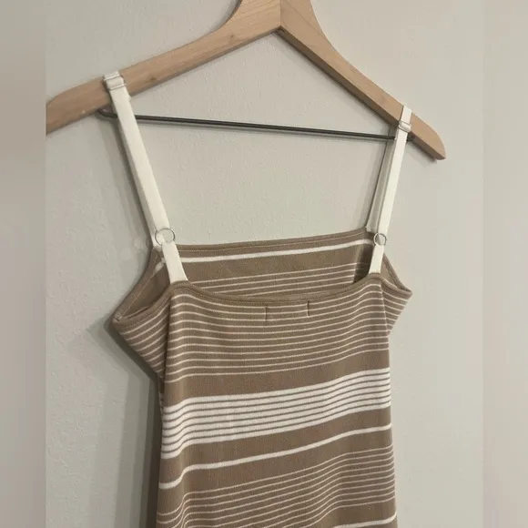 GRETA MULTI STRIPED KNIT MIDI DRESS SIZE LARGE