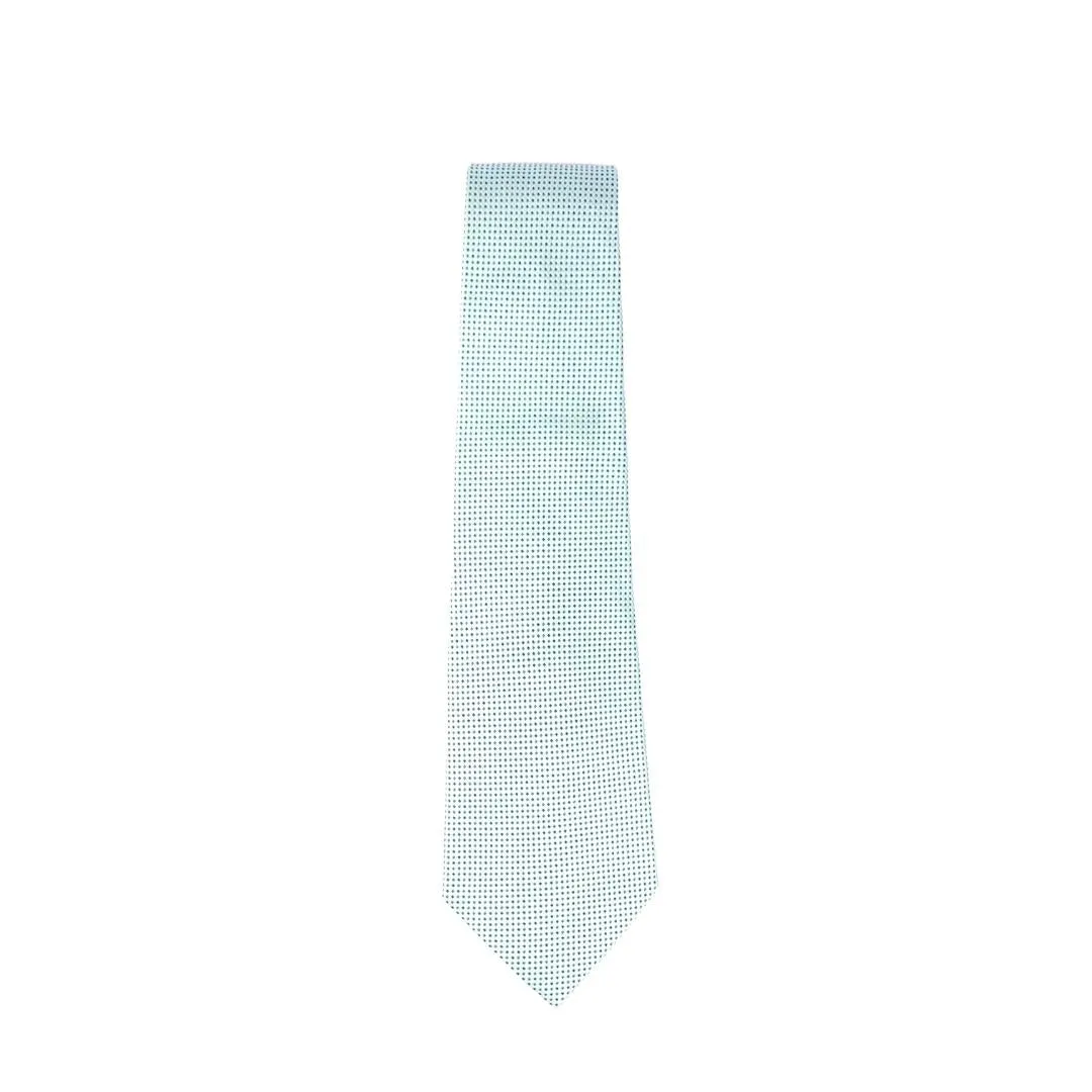 GUERRA MODA 100% SILK TIE GREEN DOTS
