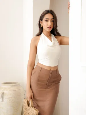 Halter Cowl Neck Top