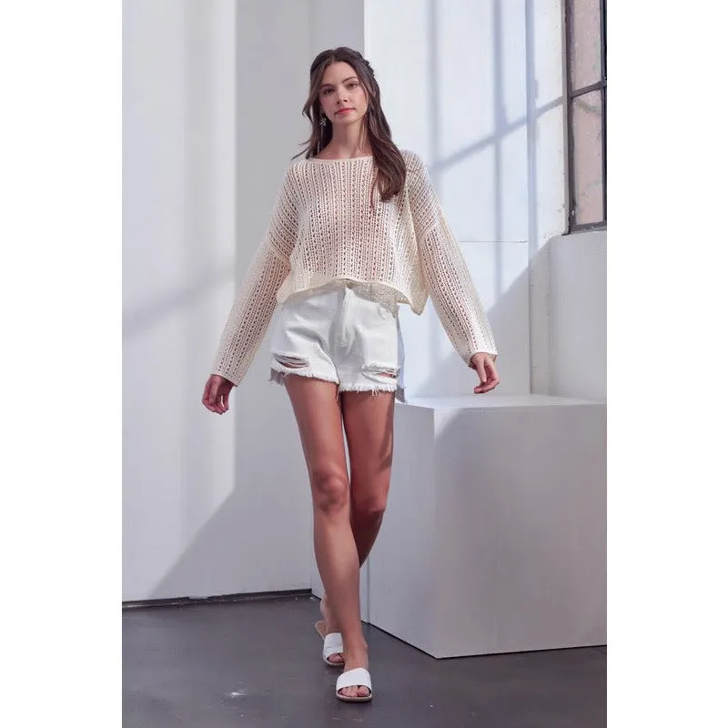 Happy For You Crochet Top - Natural