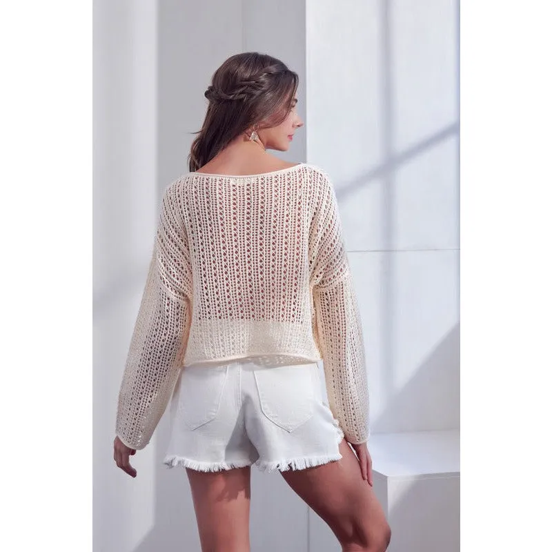 Happy For You Crochet Top - Natural