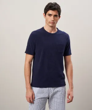 Hartford Knitted Bouclette Pocket T Navy