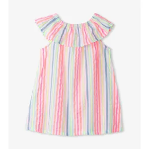Hatley Miami Beach Ruffle A-Line Stripe Dress