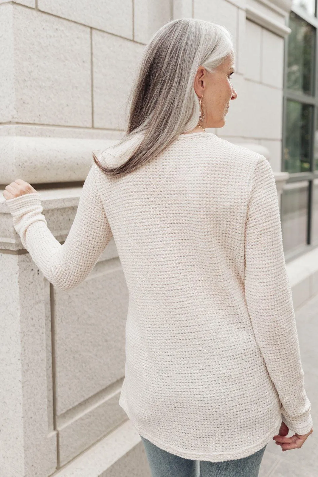 Hazel Blues® | Side Of Art Top In Beige