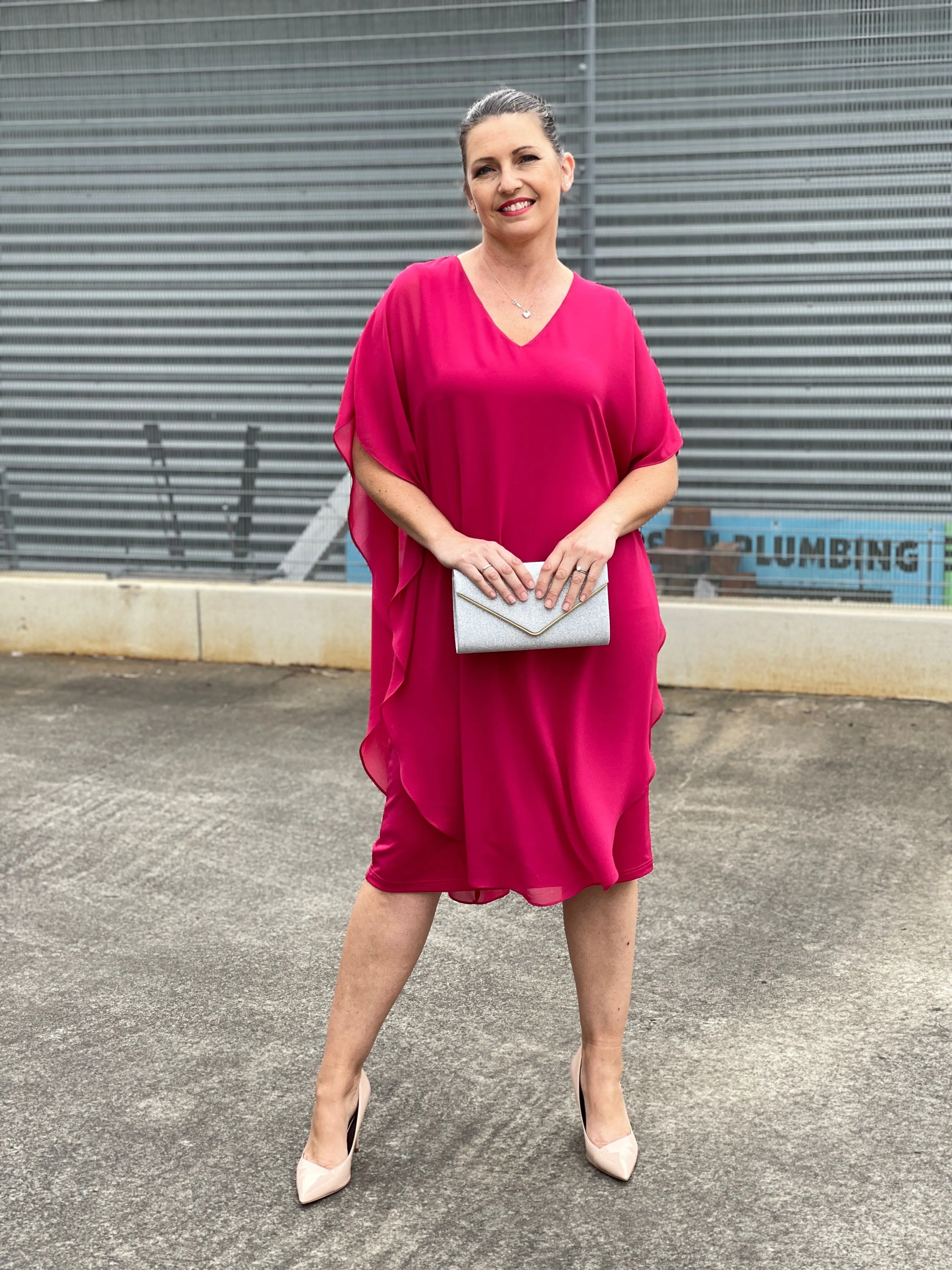 Helena Fuchsia Evening Dress