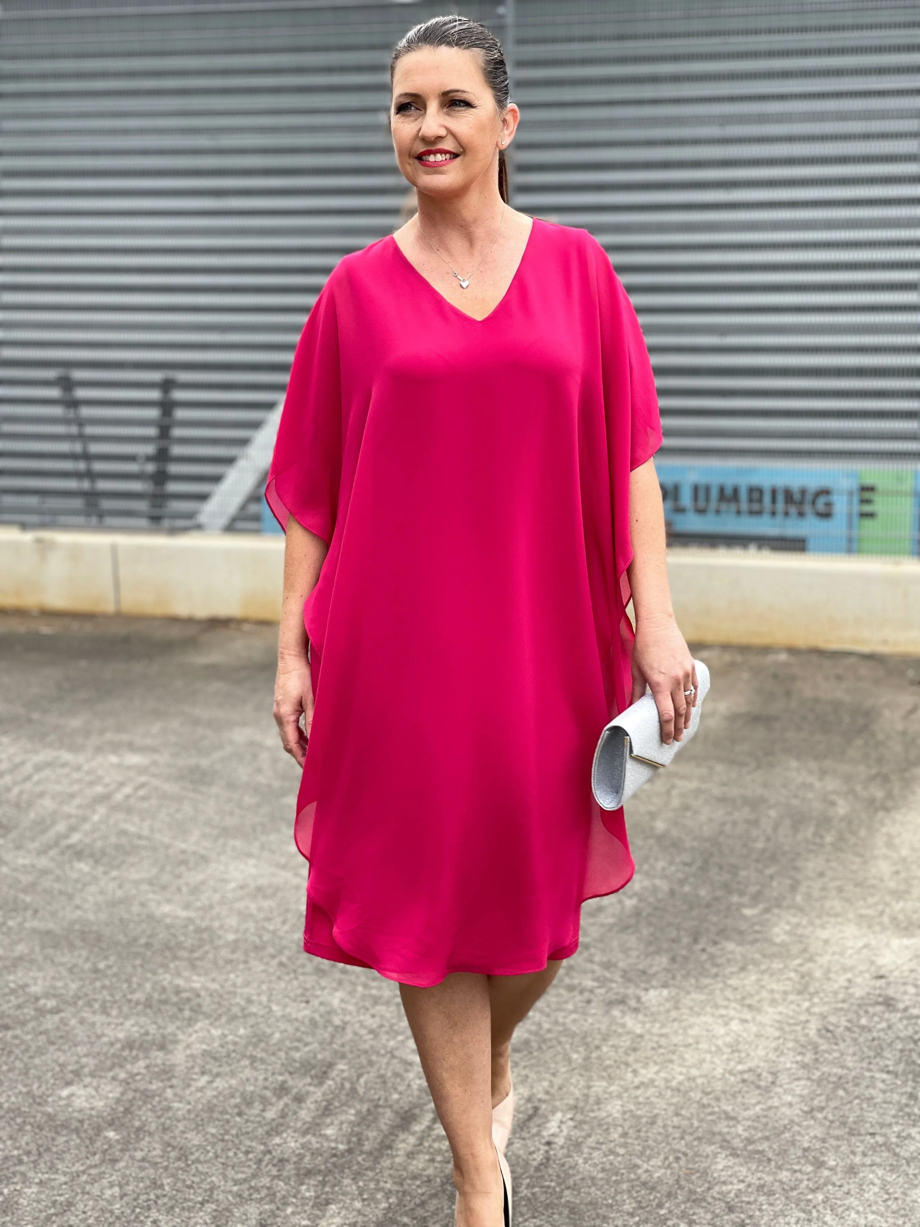 Helena Fuchsia Evening Dress