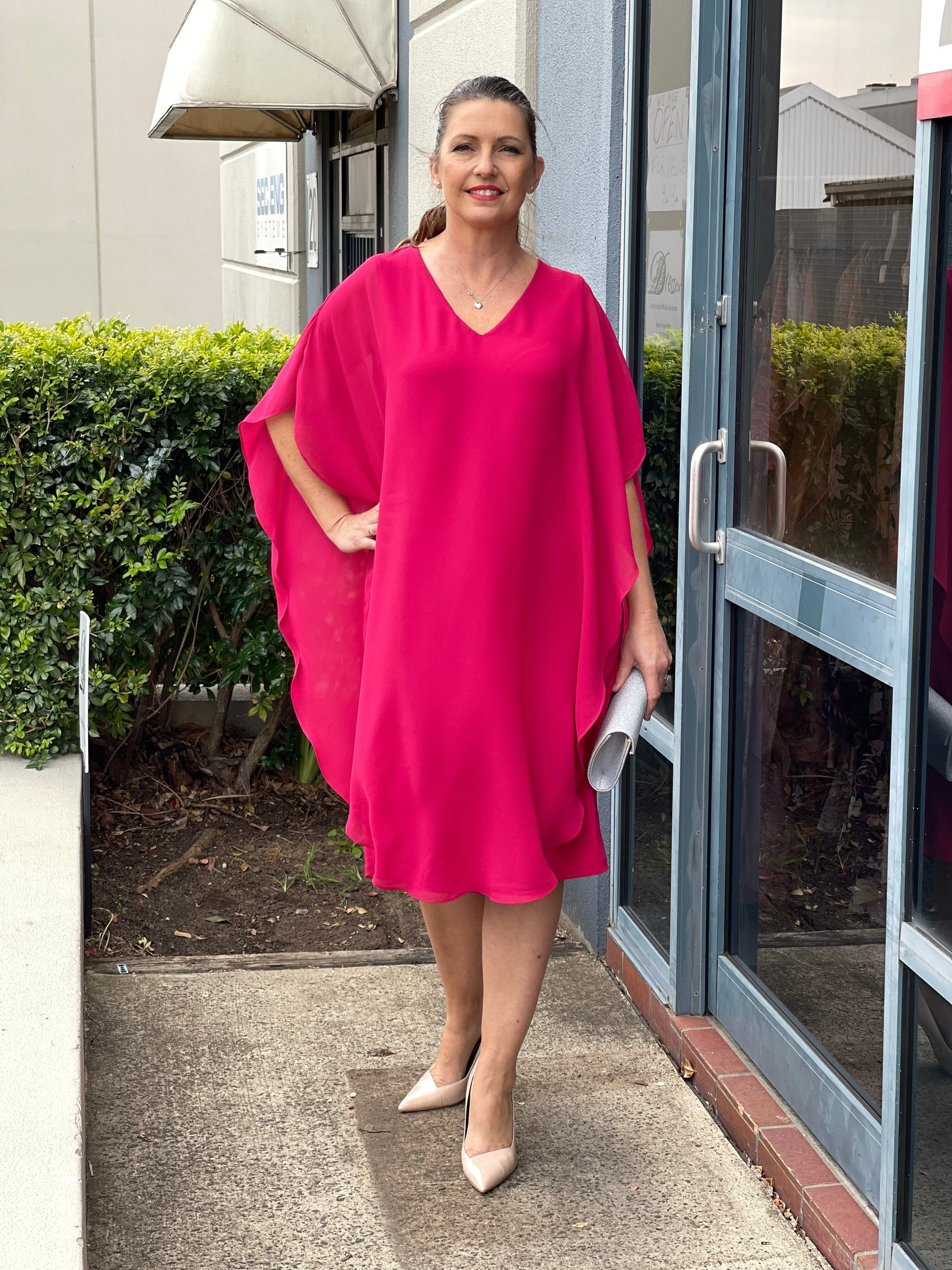 Helena Fuchsia Evening Dress