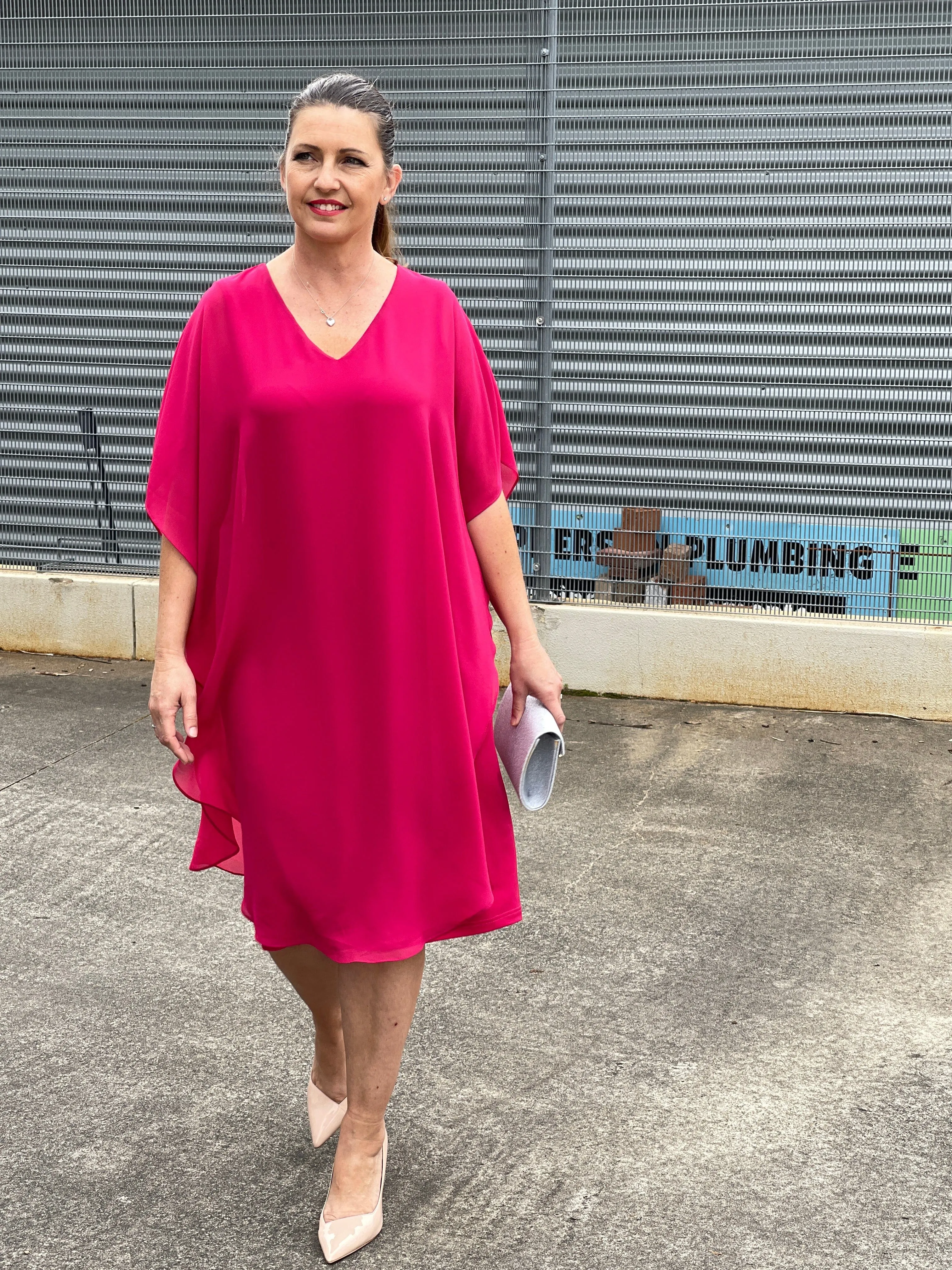 Helena Fuchsia Evening Dress