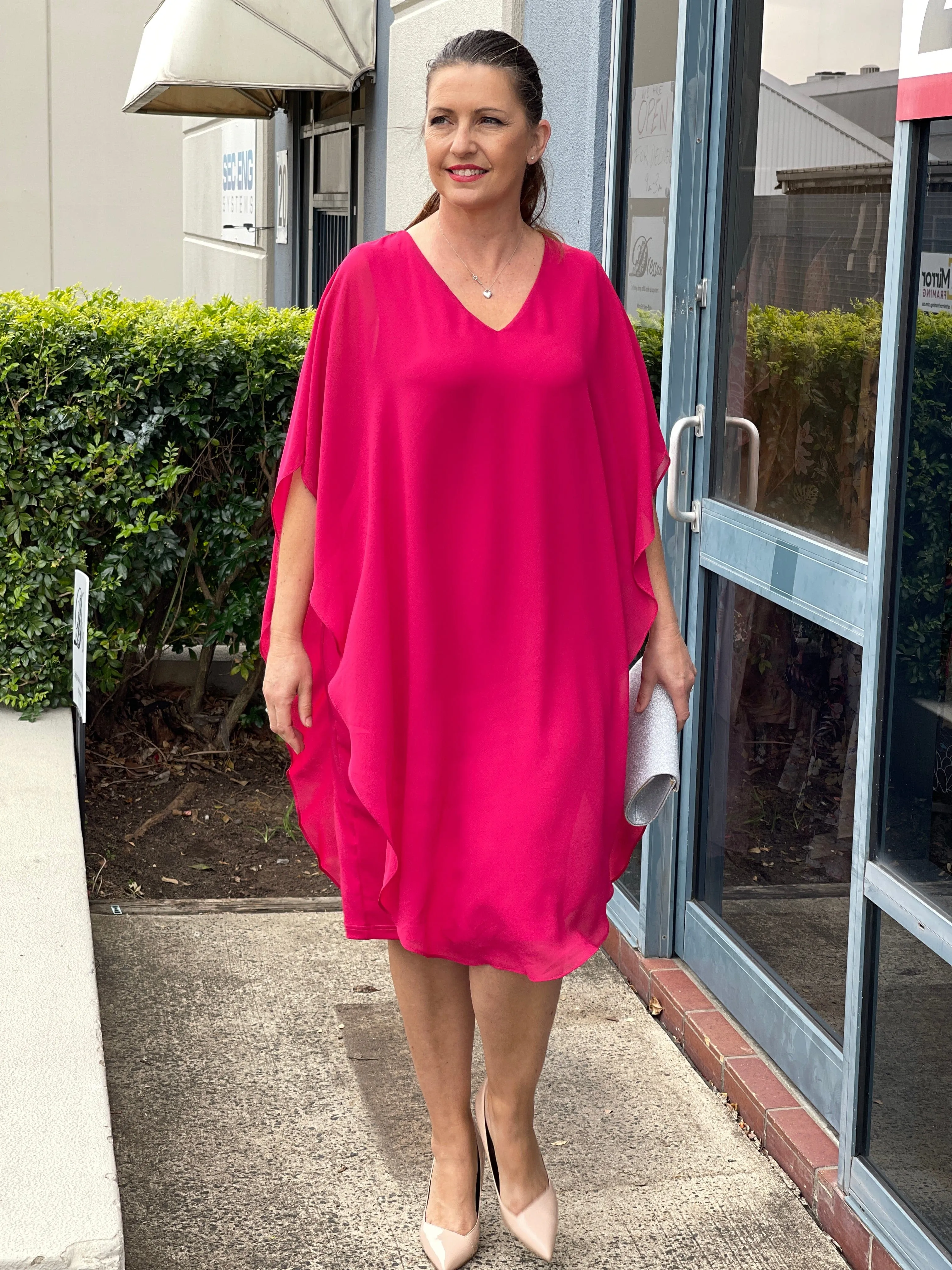 Helena Fuchsia Evening Dress