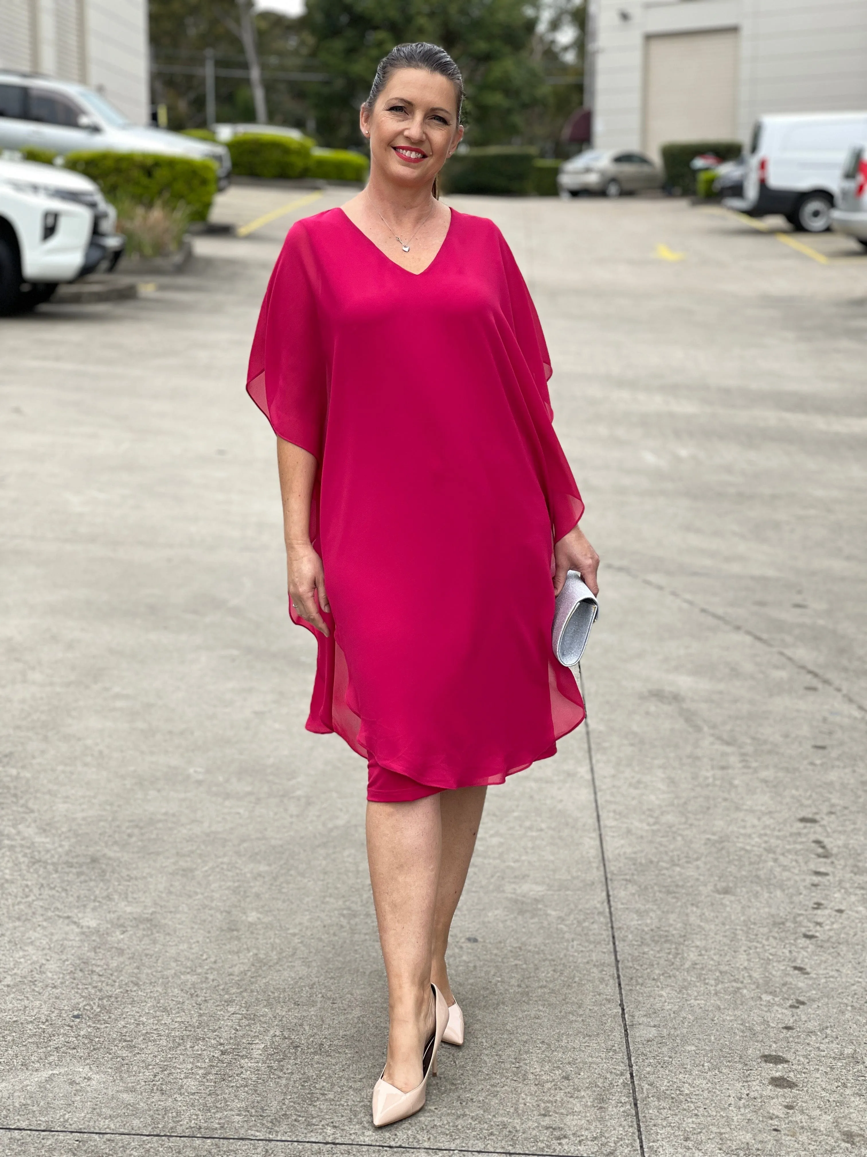 Helena Fuchsia Evening Dress