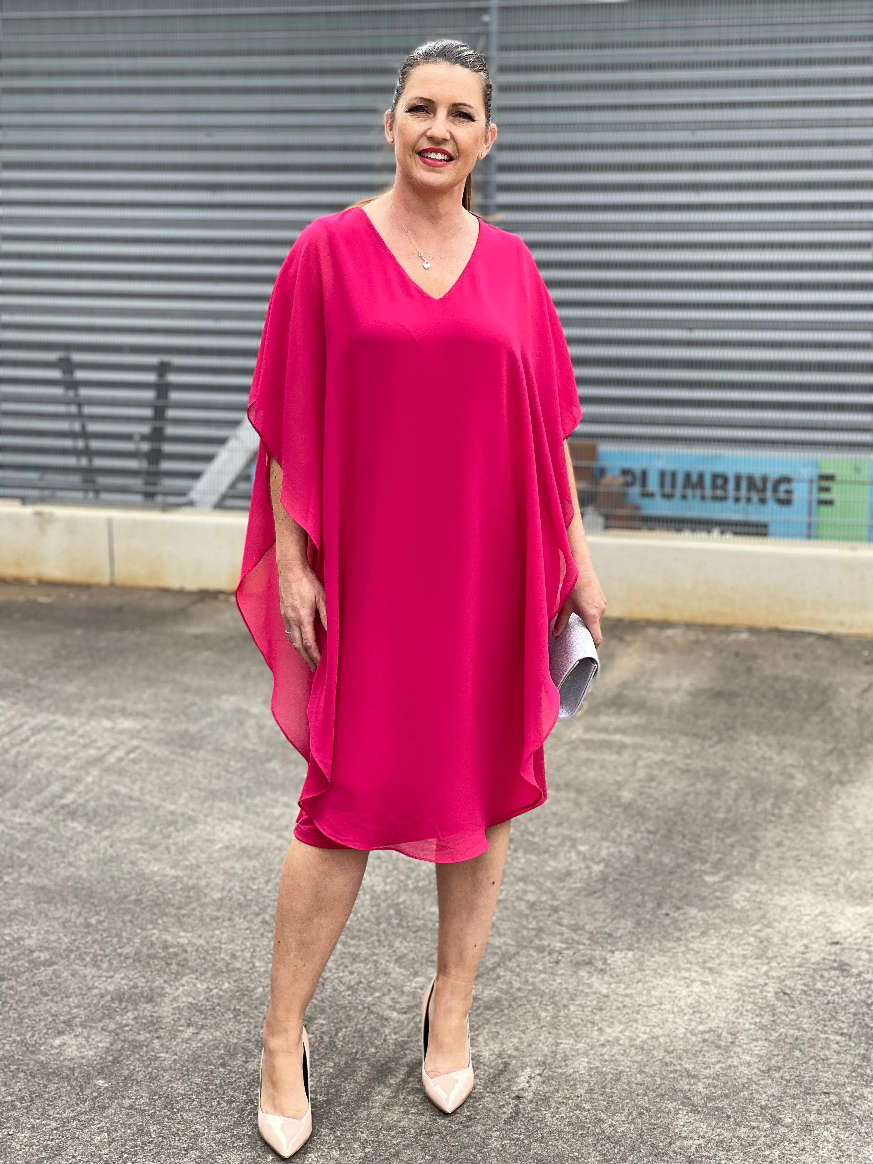 Helena Fuchsia Evening Dress