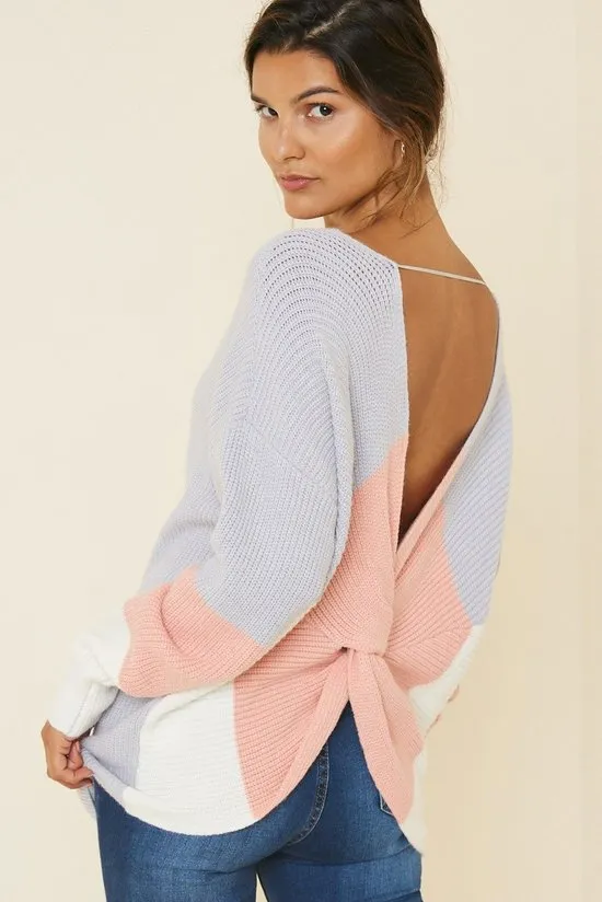 Her V-Back Sweater