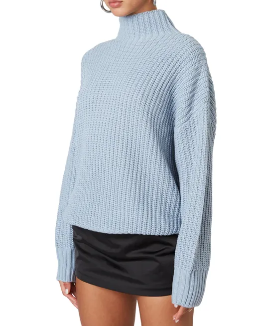 High Neck Knit Oversized Sweater
