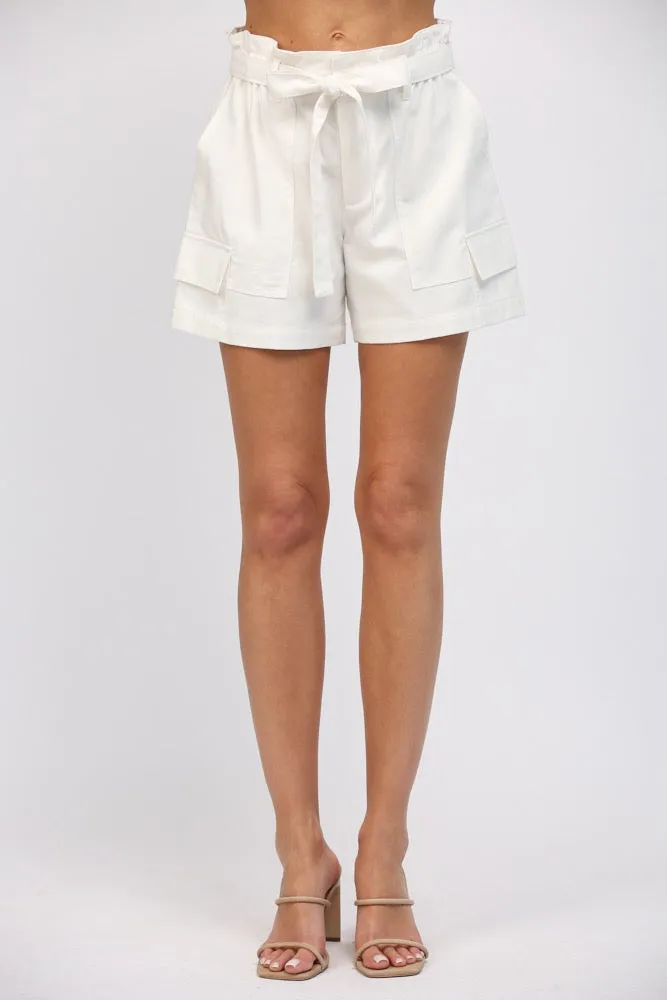 High wasted Tie Shorts